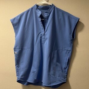 FIGS XXS Cecil Blue Rafaela Oversized Scrub Top